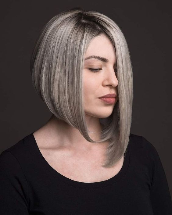 Asymmetrical Bob hairstyle