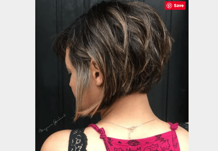 Inverted Brunette hairstyle