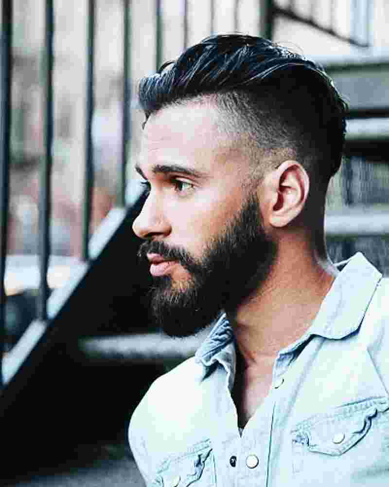 Short Modern Quiff With Faded Sides