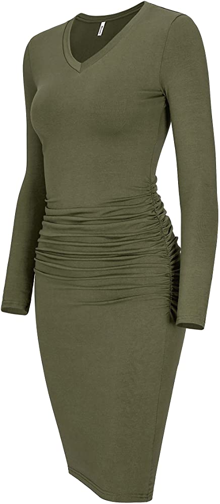 The Missufe Midi Ruched Dress